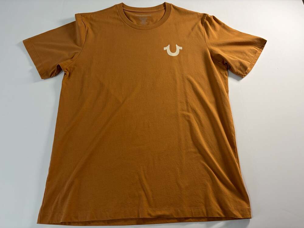 True Religion Men's Buddha Logo Graphic T-Shirt Brown Large